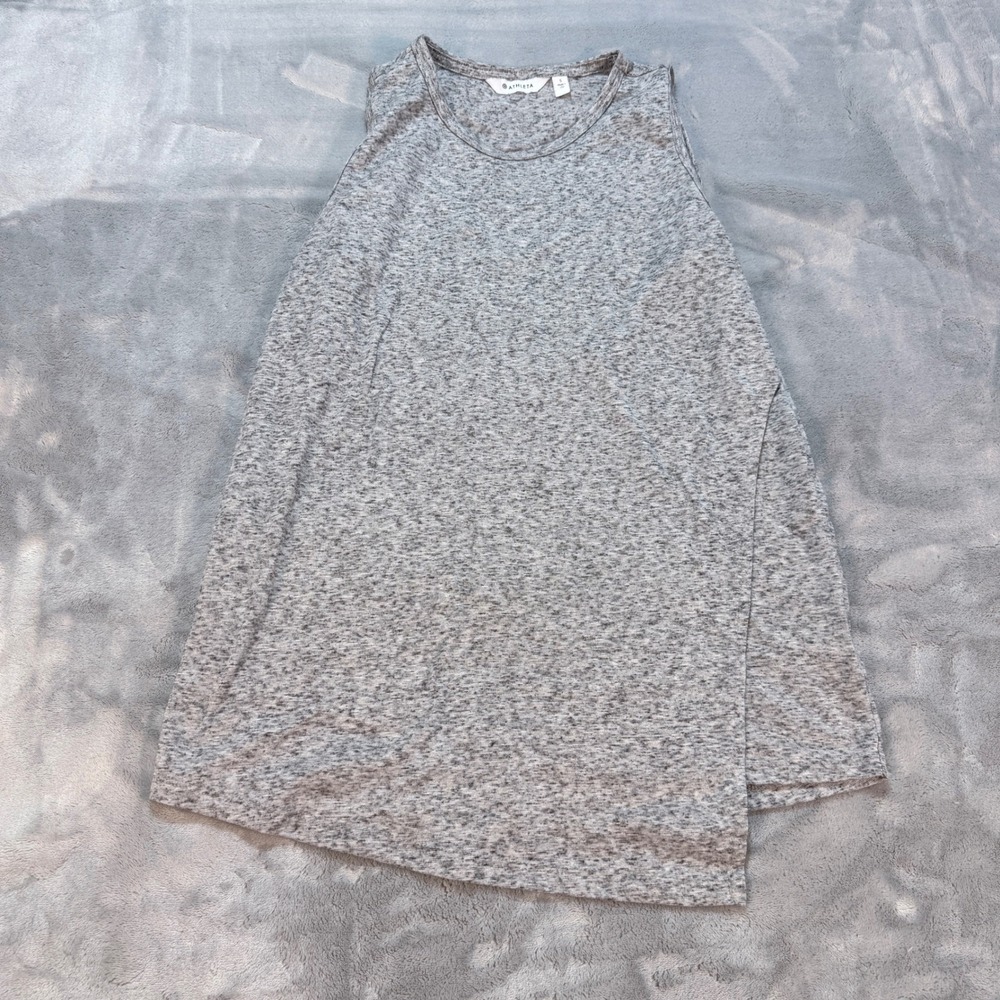 Athleta Gray Heathered Sleeveless Asymmetrical Hem‎ Tunic Top Size S